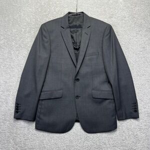 Combatant Gentlemen Blazer Mens 38S Grey Slim Fit 100% Wool 2-Button Suit Jacket